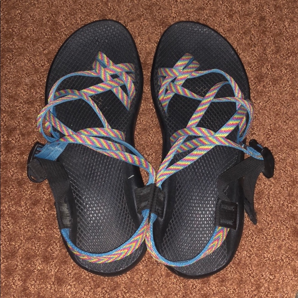 Double Strap Colorful Striped Chacos